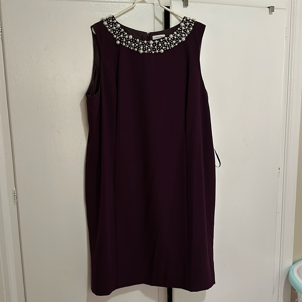 Hand beaded sleeveless dress